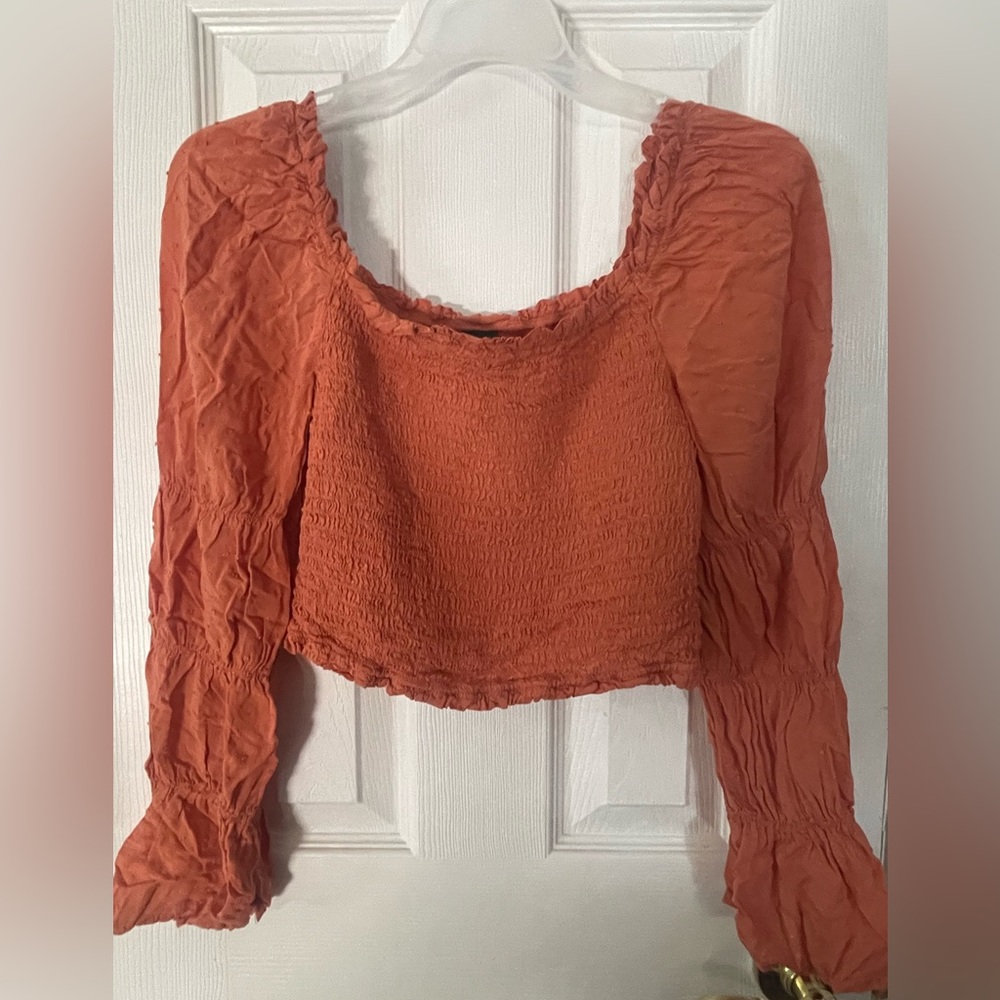 Wild Fable Smocked Puff Sleeve Top Medium